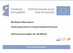 Projekt „Miasto Łęczyca stawia na rozwój kompetencji kluczowych” w Szkole Podstawowej nr 3